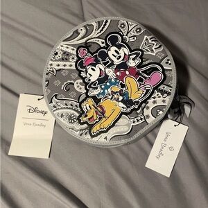 Disney x Vera Bradley Gray Round Travel Bag with Mickey and Friends